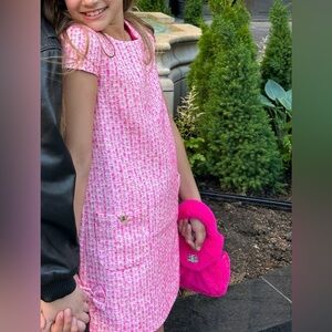 Chic Pink Tweed Kids Lilly Pulitzer Dress